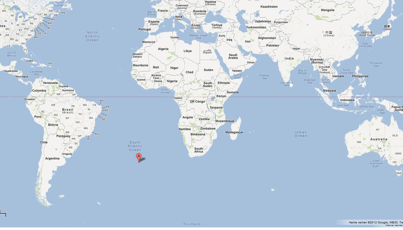 karte von Tristan da Cunha welt